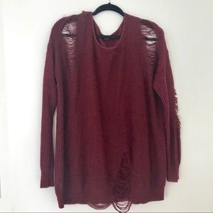 LF oversized distressed sweater